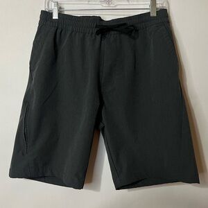 Kenneth Cole New York Stretchy Charcoal Drawstring Tech Shorts Size Medium